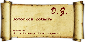 Domonkos Zotmund névjegykártya